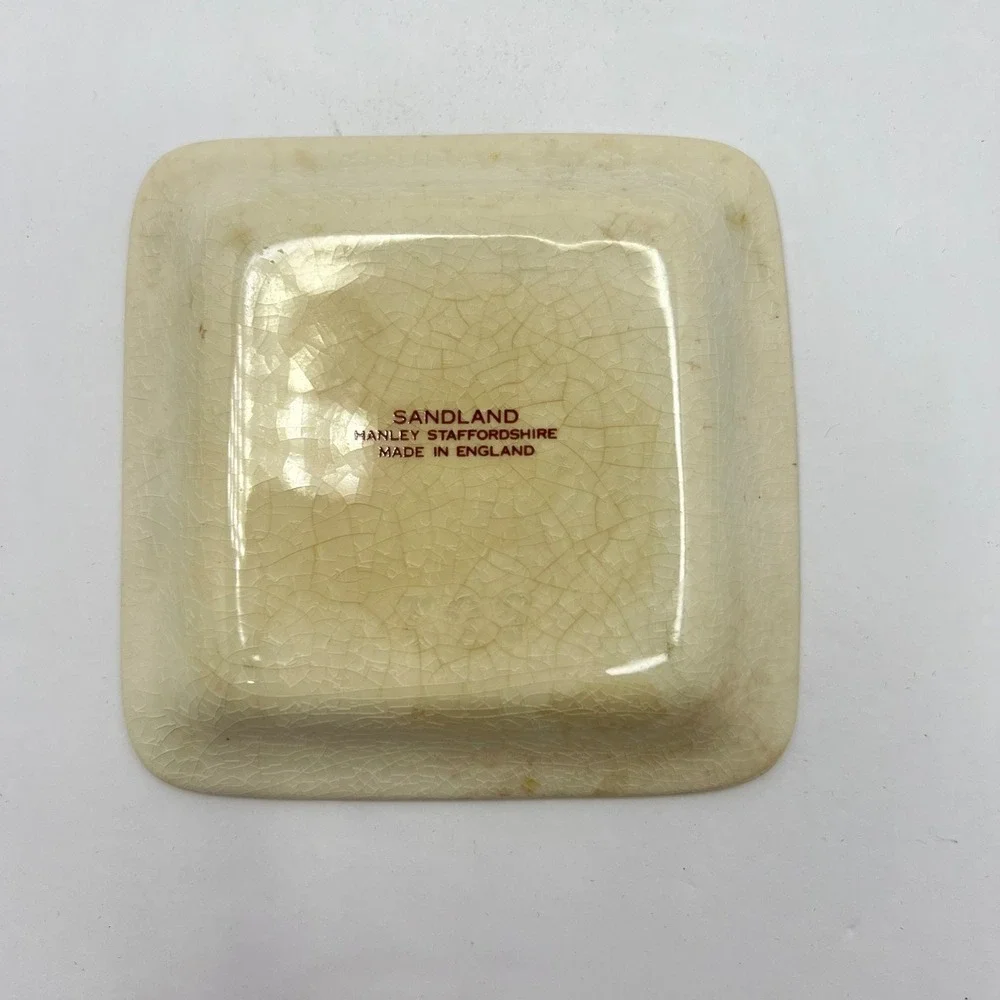 Sandland Trinket Dish Charles Dickens Sairey Gamp Betsy Prig Staffordshire Vtg